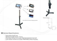 Adjustable Stainless Steel Stand - Boston Instruments and Equipment Co.